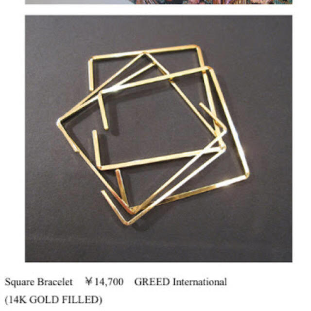 GREED(グリード)のGREED International スクエアブレスレット レディースのアクセサリー(ブレスレット/バングル)の商品写真