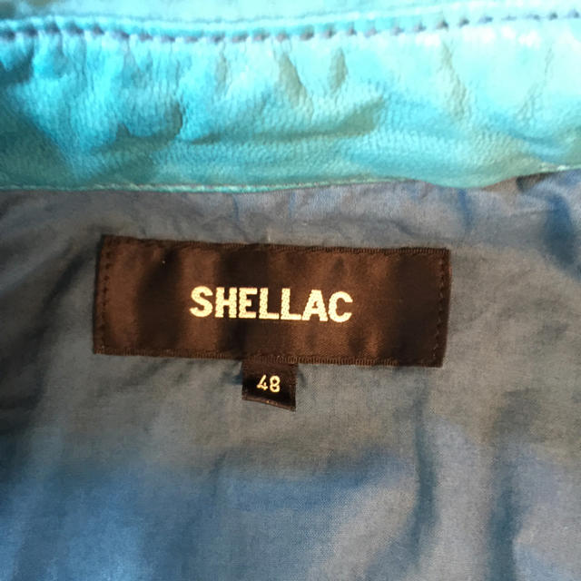 SHELLAC(シェラック)のシェラック   レザー シャツ 48 ブルー メンズのジャケット/アウター(レザージャケット)の商品写真