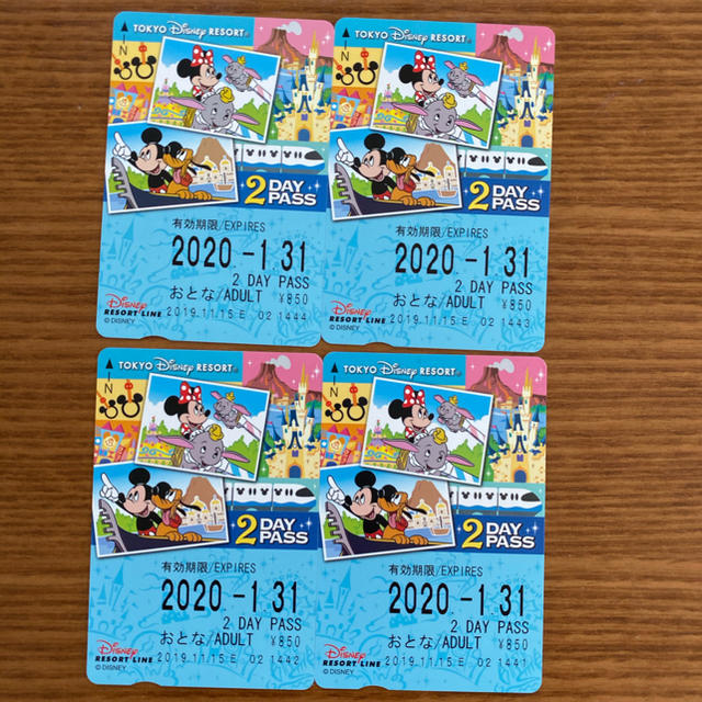 Disney(ディズニー)のディズニーリゾートライン　2days pass チケットの施設利用券(遊園地/テーマパーク)の商品写真