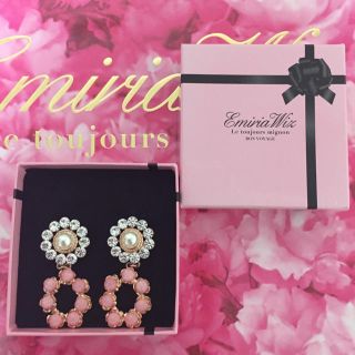 エミリアウィズ(EmiriaWiz)のEmiriaWizビジューピアス ピンク(ピアス)