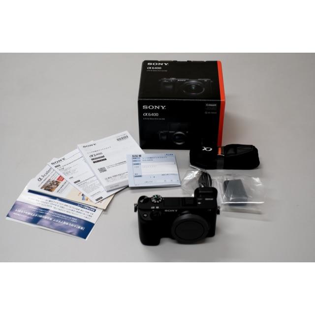 SONY(ソニー)の【美品】SONY α6400 ILCE-6400 ボディ ＆ セット スマホ/家電/カメラのカメラ(ミラーレス一眼)の商品写真