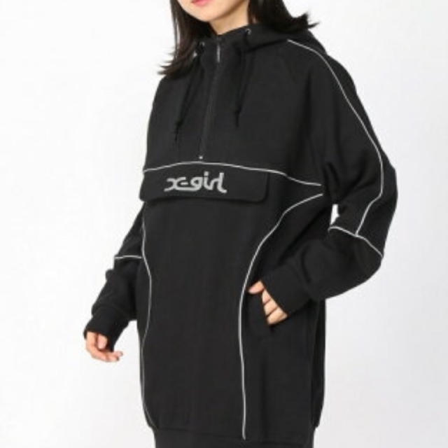 X-girl(エックスガール)の新品 X-girl  SWEAT ANORAK ワンピース レディースのワンピース(ひざ丈ワンピース)の商品写真