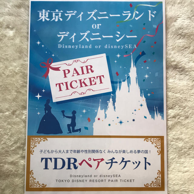 ディズニーランド or ディズニーシー　ペアチケットエリア関東