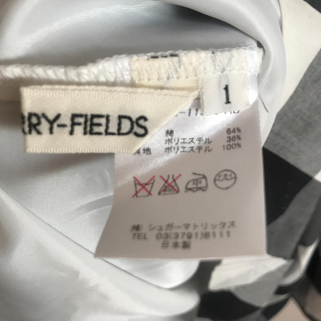 STRAWBERRY-FIELDS(ストロベリーフィールズ)の白黒チェック柄ワンピース レディースのワンピース(ひざ丈ワンピース)の商品写真