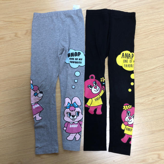 ANAP Kids(アナップキッズ)のANAPKIDS レギンス 110cm 中古 セット キッズ/ベビー/マタニティのキッズ服女の子用(90cm~)(パンツ/スパッツ)の商品写真