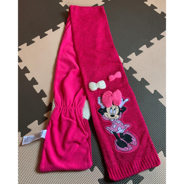 Disney(ディズニー)のミニー　キラキラ　ピンク　マフラー レディースのファッション小物(マフラー/ショール)の商品写真