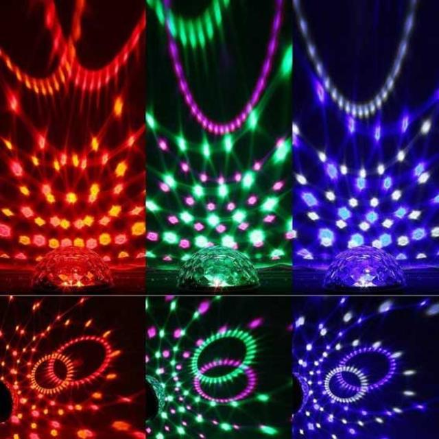 ＬＥＤ/カラーミラーボール/ステージライト/ＵＳＢケーブル付属/新品&送料無料 エンタメ/ホビーのエンタメ その他(その他)の商品写真