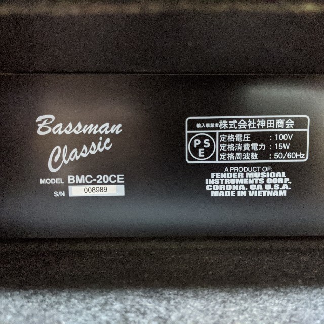 Fender(フェンダー)のFender bassman Classic　ＢＭＣ-20CE 楽器のベース(ベースアンプ)の商品写真