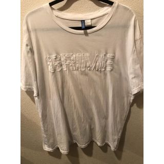 エイチアンドエム(H&M)のH&M Tシャツ 白 Ｌサイズ(Tシャツ/カットソー(半袖/袖なし))