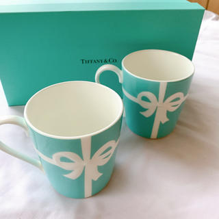 ティファニー(Tiffany & Co.)のティファニー　食器　マグカップ　ブルーリボン　ペア(食器)