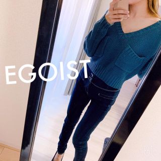 エゴイスト(EGOIST)のEGOIST BIGポケットショートニットトップ(ニット/セーター)