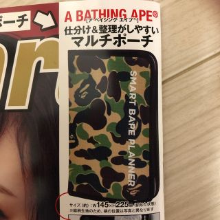 アベイシングエイプ(A BATHING APE)のsmart 1月号付録　エイプ　マルチポーチ(ファッション)