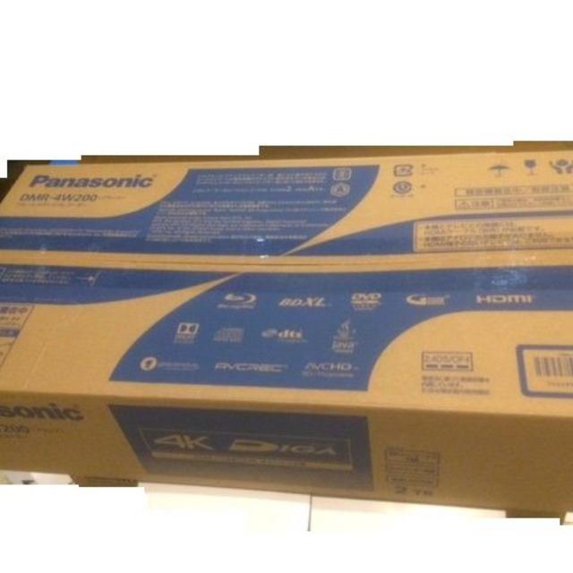 Panasonic(パナソニック)の新品　パナソニック 2TB ブルーレイ DMR-4W200　4Kチューナー内蔵  スマホ/家電/カメラのテレビ/映像機器(ブルーレイレコーダー)の商品写真