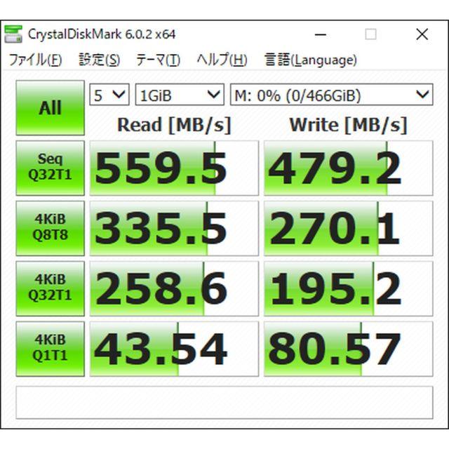 速度計測済・匿配無料　HP SSD 500GB25インチ厚さ