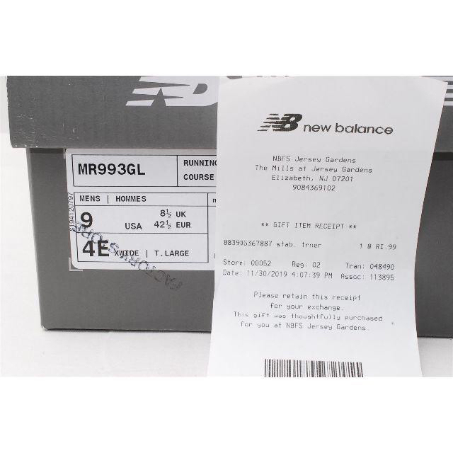 New Balance(ニューバランス)のアメリカ直営店購入★USA製 27 ニューバランス MR993 グレー スエード メンズの靴/シューズ(スニーカー)の商品写真