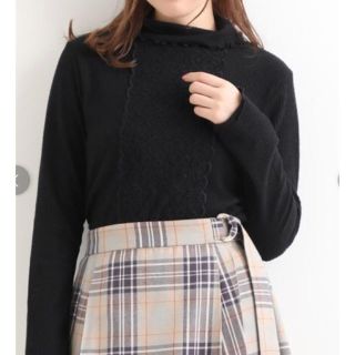 マジェスティックレゴン(MAJESTIC LEGON)の新品マジェスティックレゴン★フロントレースハイネックトップス(カットソー(長袖/七分))