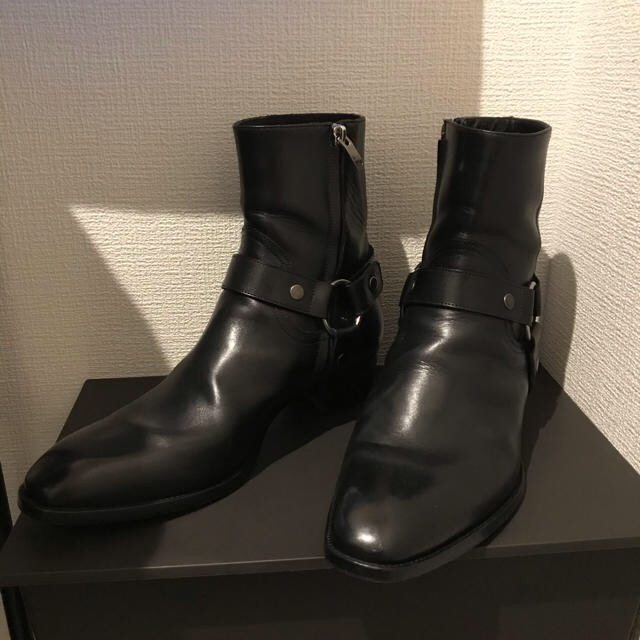 SAINT LAURENT レザーワイアットハーネスブーツ　サンローラン42.5