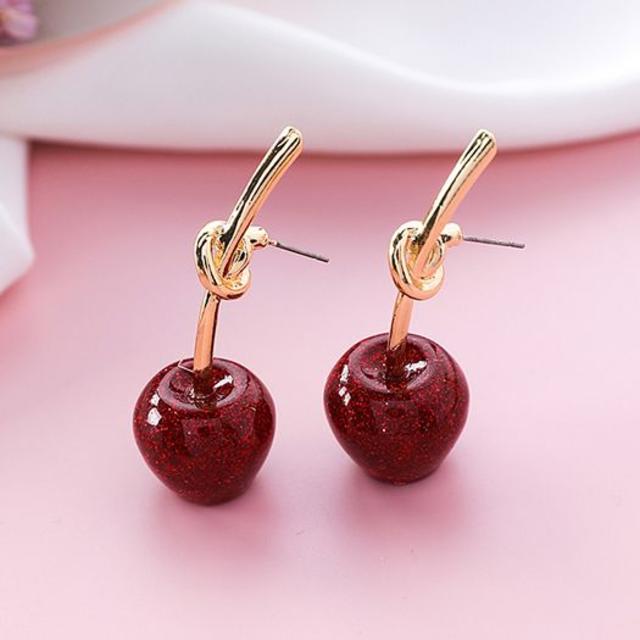 さくらんぼ ピアス チェリー レトロ パーティー アクセサリー