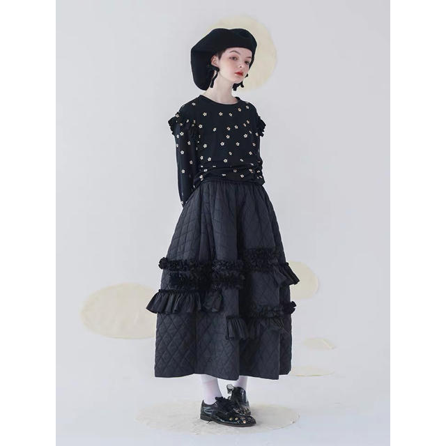 COMMEdeGARCONS GIRL22SSフリルドットジョーゼットスカート | www.vp