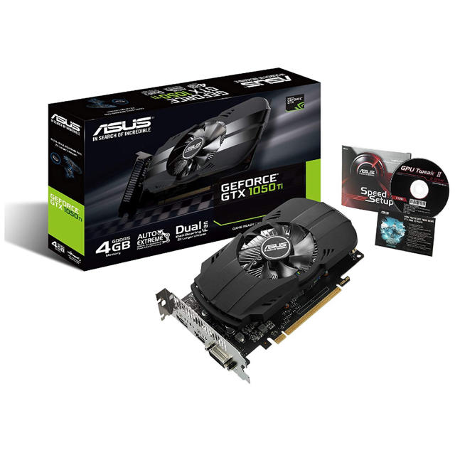 ASUS GTX1050TIメモリ4GB PH-GTX1050TI-4G