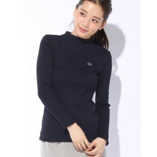 ラコステ(LACOSTE)の試着のみ ラコステ リブ ハイネック ネイビー 紺色 36(カットソー(長袖/七分))