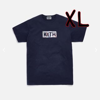 KITH Floral Box Logo SS Tee Navy XL(Tシャツ/カットソー(半袖/袖なし))