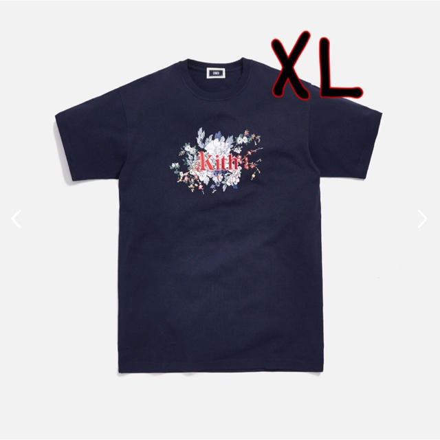 【期間限定！最安値挑戦】 KITH Floral XL Navy Tee SS Serif Tシャツ/カットソー(半袖/袖なし)
