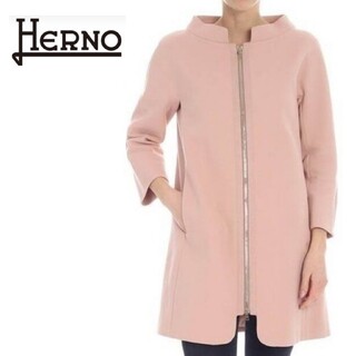 ヘルノ(HERNO)の【HERNO/ヘルノ】スプリングコート・ピンク・ジップアップコート・サイズ38(スプリングコート)