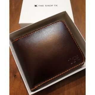 タケオキクチ(TAKEO KIKUCHI)のTHE SHOP TK　新品　メンズ　イタリアンレザーウォレット(Dブラウン)(折り財布)