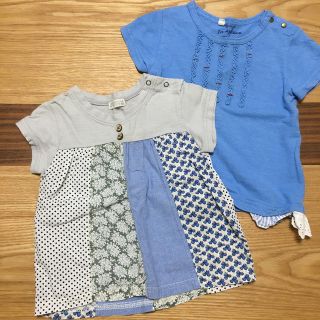 Tシャツ 80 女の子 2枚セット キッズジョイ(Ｔシャツ)