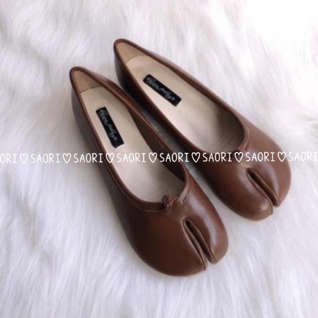 【新品未使用】足袋パンプス ブラウン24.5★ Maison Margiela風 レディースの靴/シューズ(ハイヒール/パンプス)の商品写真