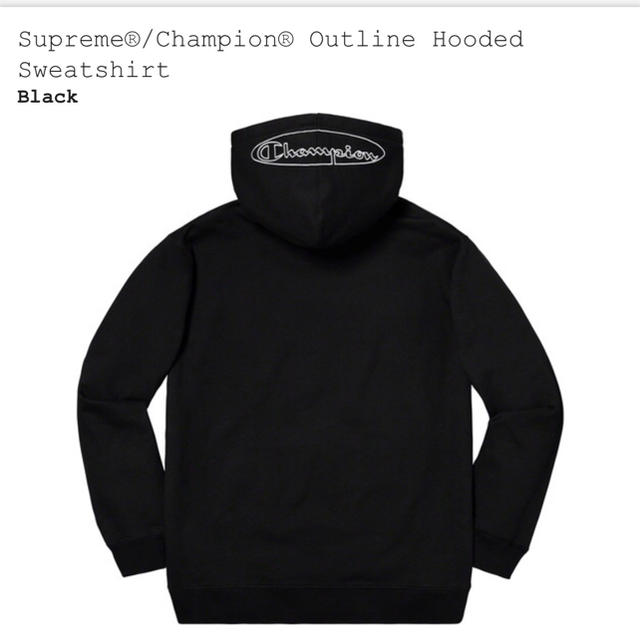 Supreme Champion Hooded Sweatshirt M 黒