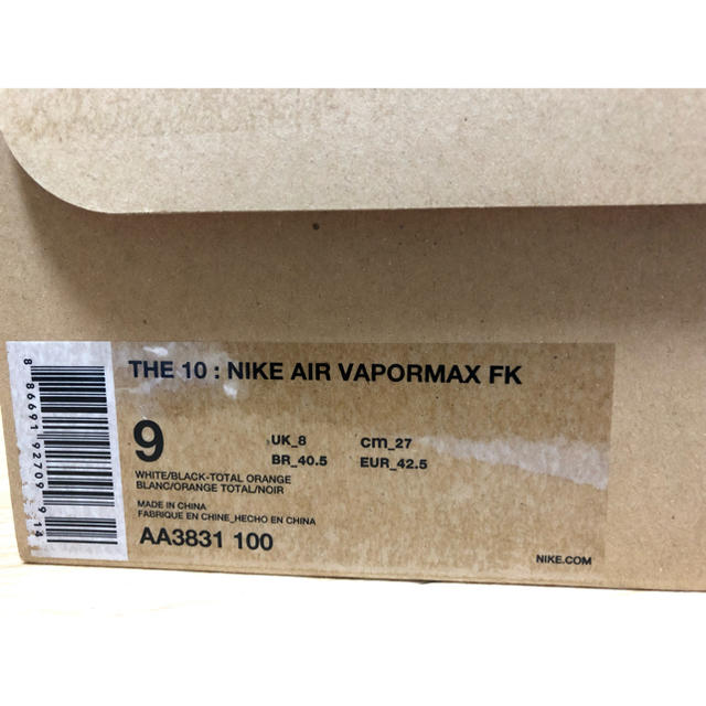 Off-White Nike vapormax❗️新品未使用27cmUs9