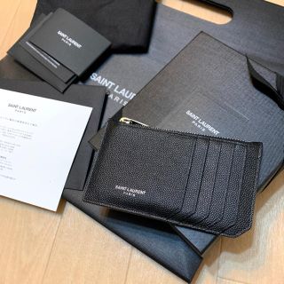 サンローラン(Saint Laurent)のサンローラン 5フラグメント ジップポーチ レザー(コインケース/小銭入れ)