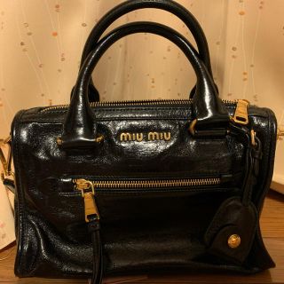 miumiu - miu miu☆大人気完売・貴重なレザーミニボストンバッグ ...