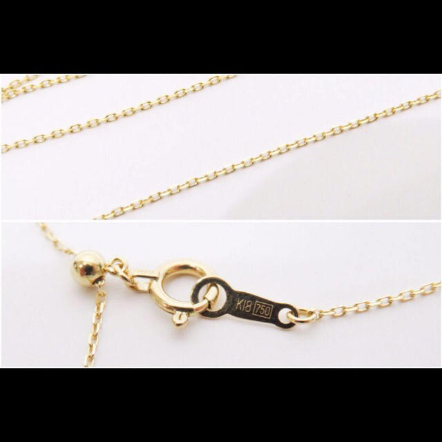 通販超歓迎 新品♡ by chacha shop|ラクマ K18YGダイヤモンドチャーム付きスライドアズキチェーン約45㎝18金の通販 新品好評