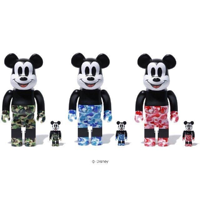 BE@RBRICK BAPE® MICKEY MOUSE 1000% 3種