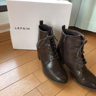 レプシィム(LEPSIM)のLEPSIM⭐️レースアップヒールブーツ⭐️L ダークブラウン(ブーツ)