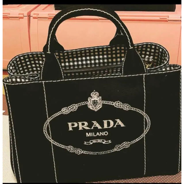 PRADA(プラダ)のPRADA カナパ　ギンガムチェック　国内未入荷　♡meron♡ 専用 レディースのバッグ(トートバッグ)の商品写真