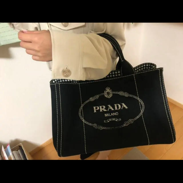 PRADA(プラダ)のPRADA カナパ　ギンガムチェック　国内未入荷　♡meron♡ 専用 レディースのバッグ(トートバッグ)の商品写真