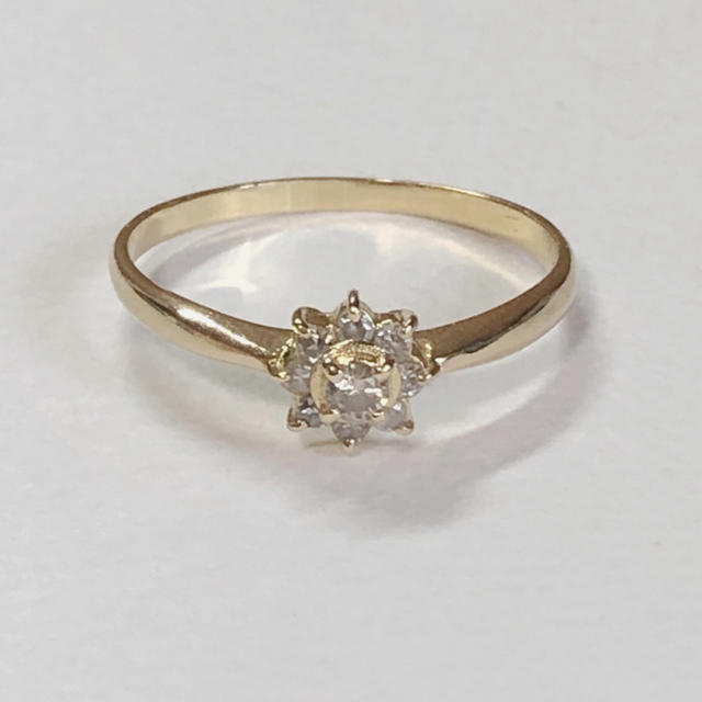 k18 天然ダイヤモンド 0.15ct  リング レディースのアクセサリー(リング(指輪))の商品写真