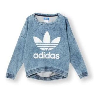 アディダス(adidas)のadidas♡デニム風スウェット(トレーナー/スウェット)