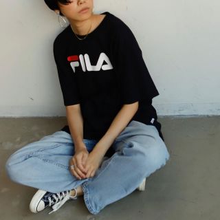 フィラ(FILA)のFILA×LookUp 別注ビッグシルエットTシャツ【新品未使用】(Tシャツ(半袖/袖なし))