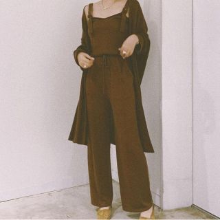 アメリヴィンテージ(Ameri VINTAGE)の【年末までお値下げ】ENSEMBLE KNIT ROMPERS(オールインワン)