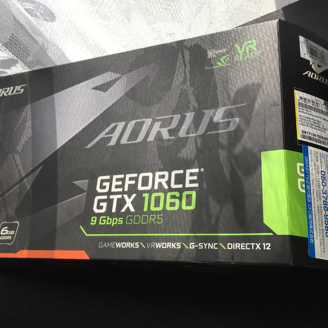 AORUS GTX1060 6G スマホ/家電/カメラのPC/タブレット(PCパーツ)の商品写真