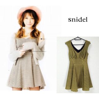 スナイデル(SNIDEL)のギンガムチェックワンピース(ミニワンピース)