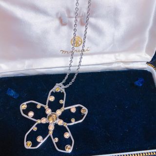 ヴィンテージ アクセサリー お花 ネックレス ペンダント シルバー(ネックレス)