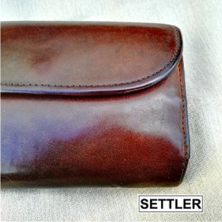 SETTLER　セトラー　3つ折ウォレット　エイジングが楽しめる♪レザー財布(折り財布)