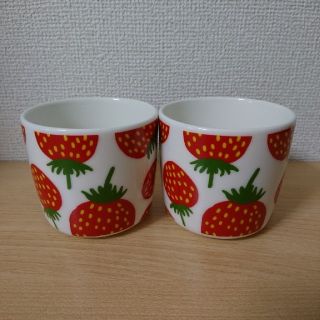 マリメッコ(marimekko)のマリメッコ ラテマグ マンシッカ(いちご)(グラス/カップ)