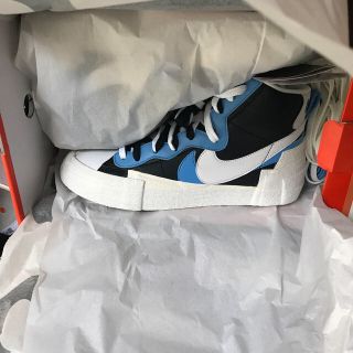 ナイキ(NIKE)のNike Blazer Mid sacai White Black Blue(スニーカー)